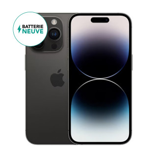iPhone 14 Pro Max SIM + eSIM Batterie neuve Noir Sidéral 256Go Reconditionné