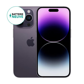 iPhone 14 Pro Max SIM + eSIM Batterie neuve Violet Intense 256Go Reconditionné