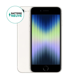 iPhone SE 2022 Batterie neuve Lumière Stellaire 64Go Reconditionné