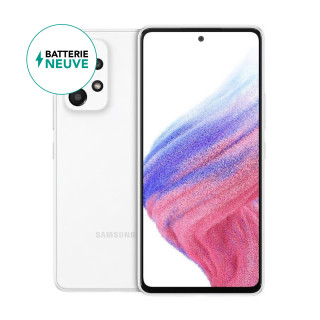 Samsung Galaxy A53 Double SIM 5G Batterie neuve Blanc 128Go Reconditionné
